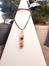 Load image into Gallery viewer, 7 Chakra Stones Necklace # 10 obelisk
