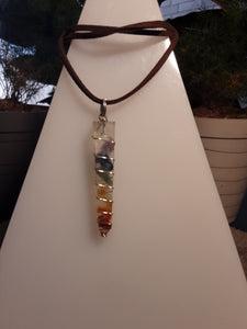 7 Chakra Stones Necklace # 9 spike