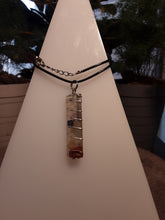 Load image into Gallery viewer, 7 Chakra Stones Necklace #3 long diamond
